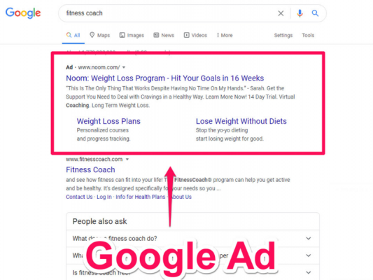 Quảng cáo Google Ads xuất hiện thế nào khi được tìm kiếm?